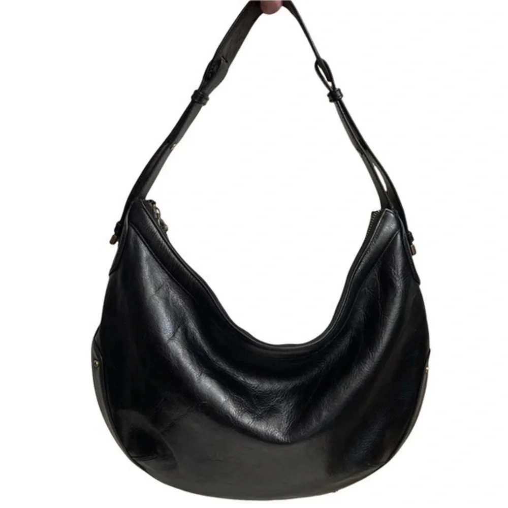 Cole Haan black leather hobo bag